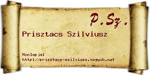 Prisztacs Szilviusz névjegykártya